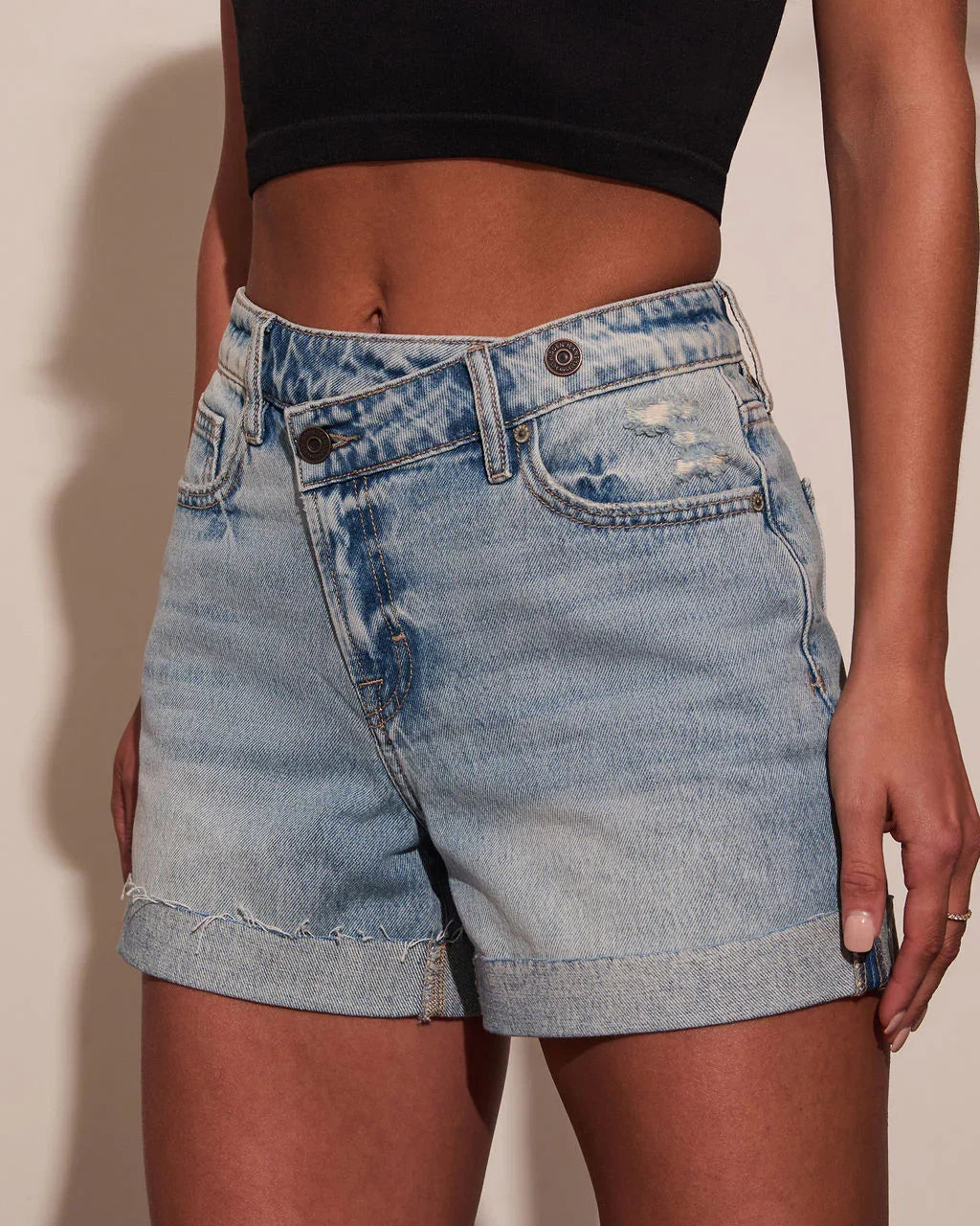 Mayven Cuffed Denim Shorts