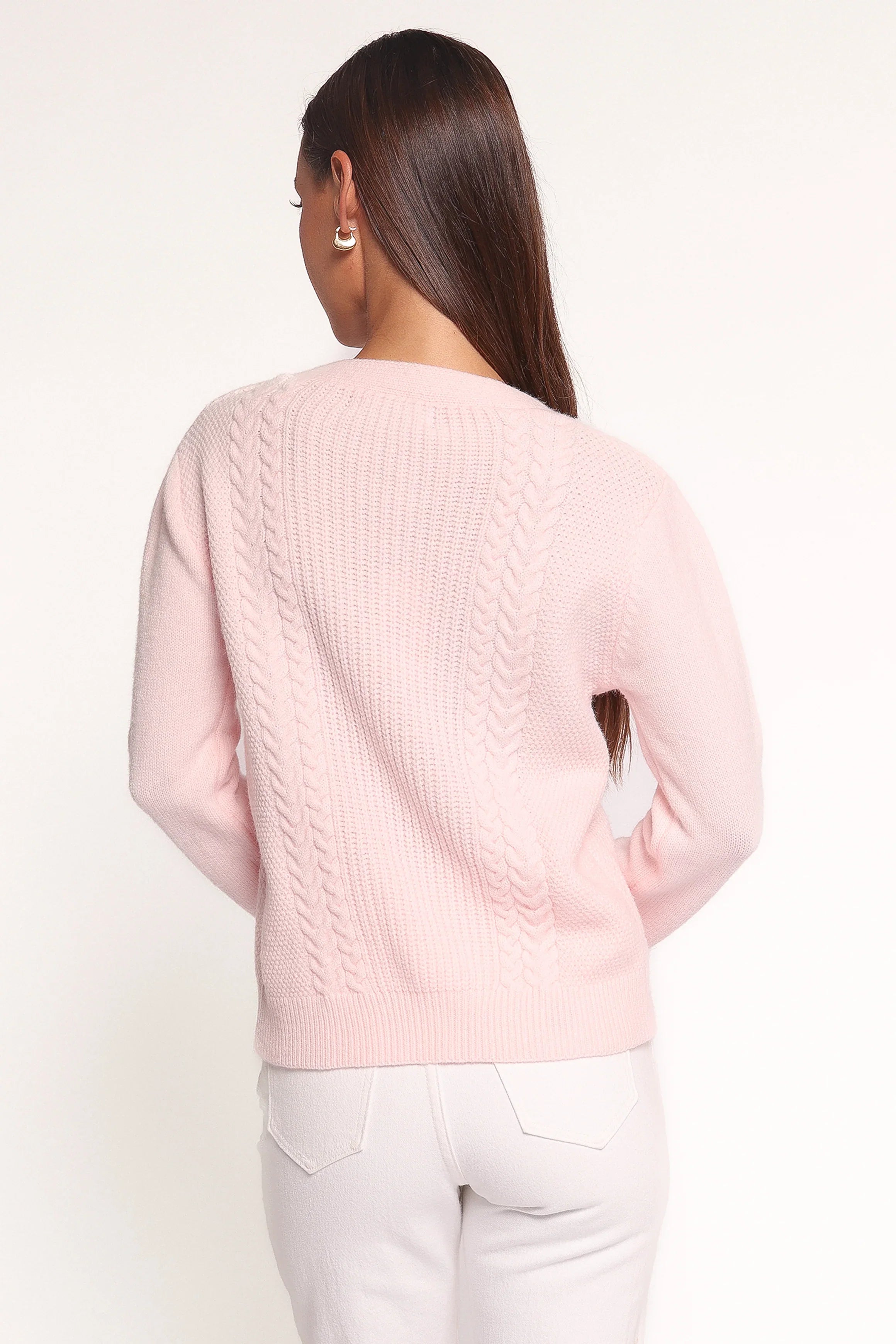 Cherri Single Tie Cardigan Pink