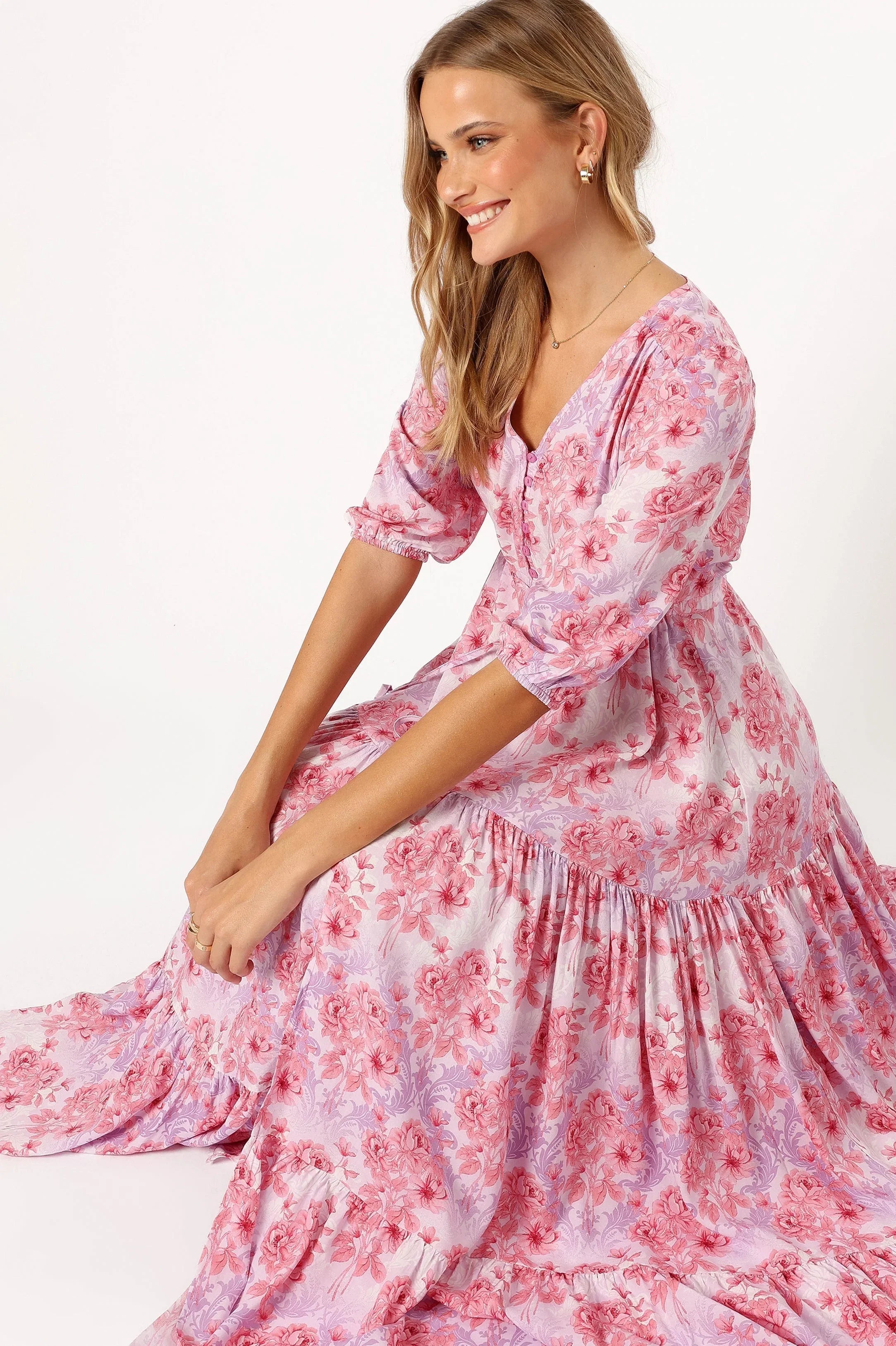 Kelda Dress Pink Purple