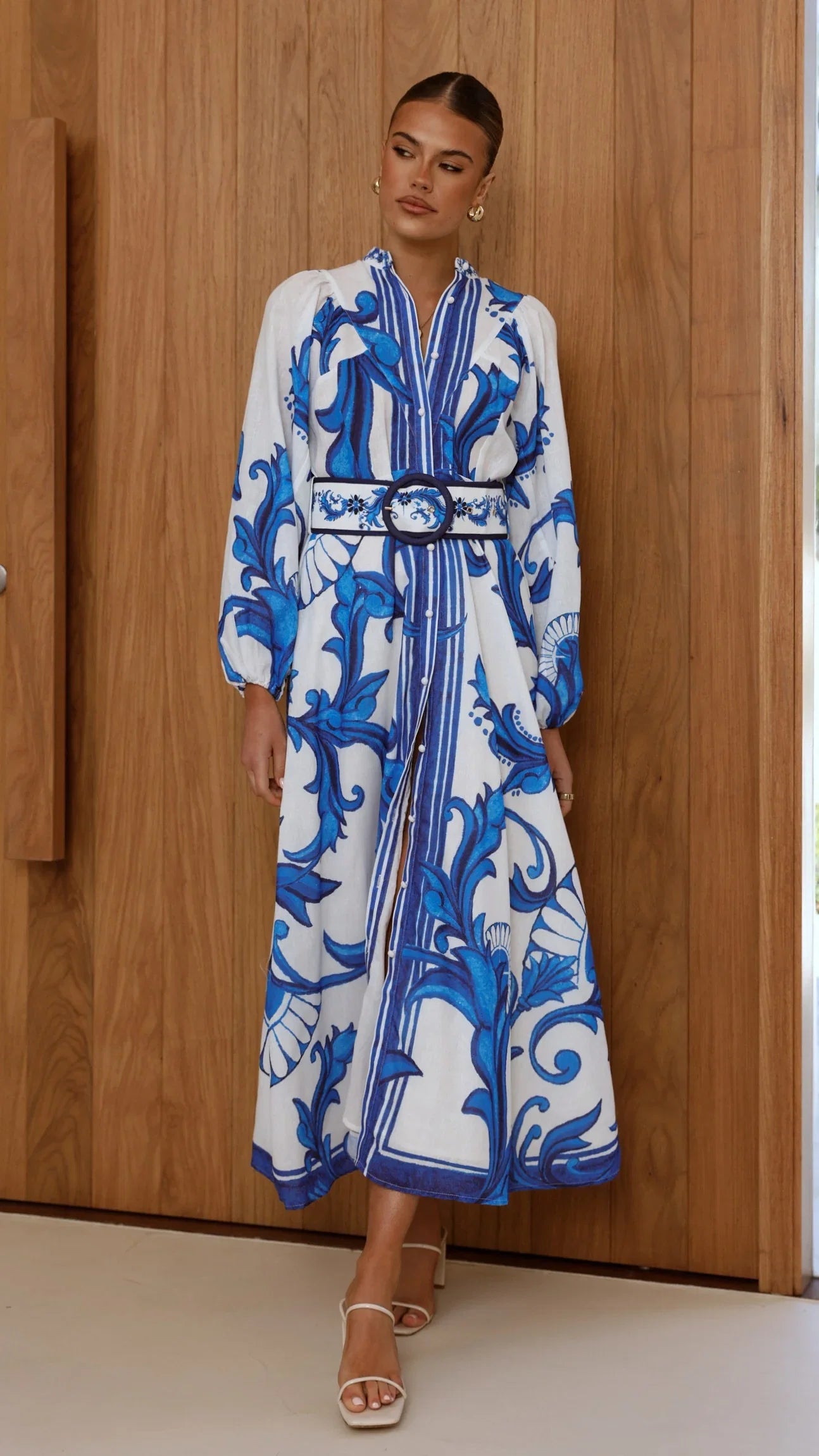 Carmal Long Sleeve Maxi Dress Paradise