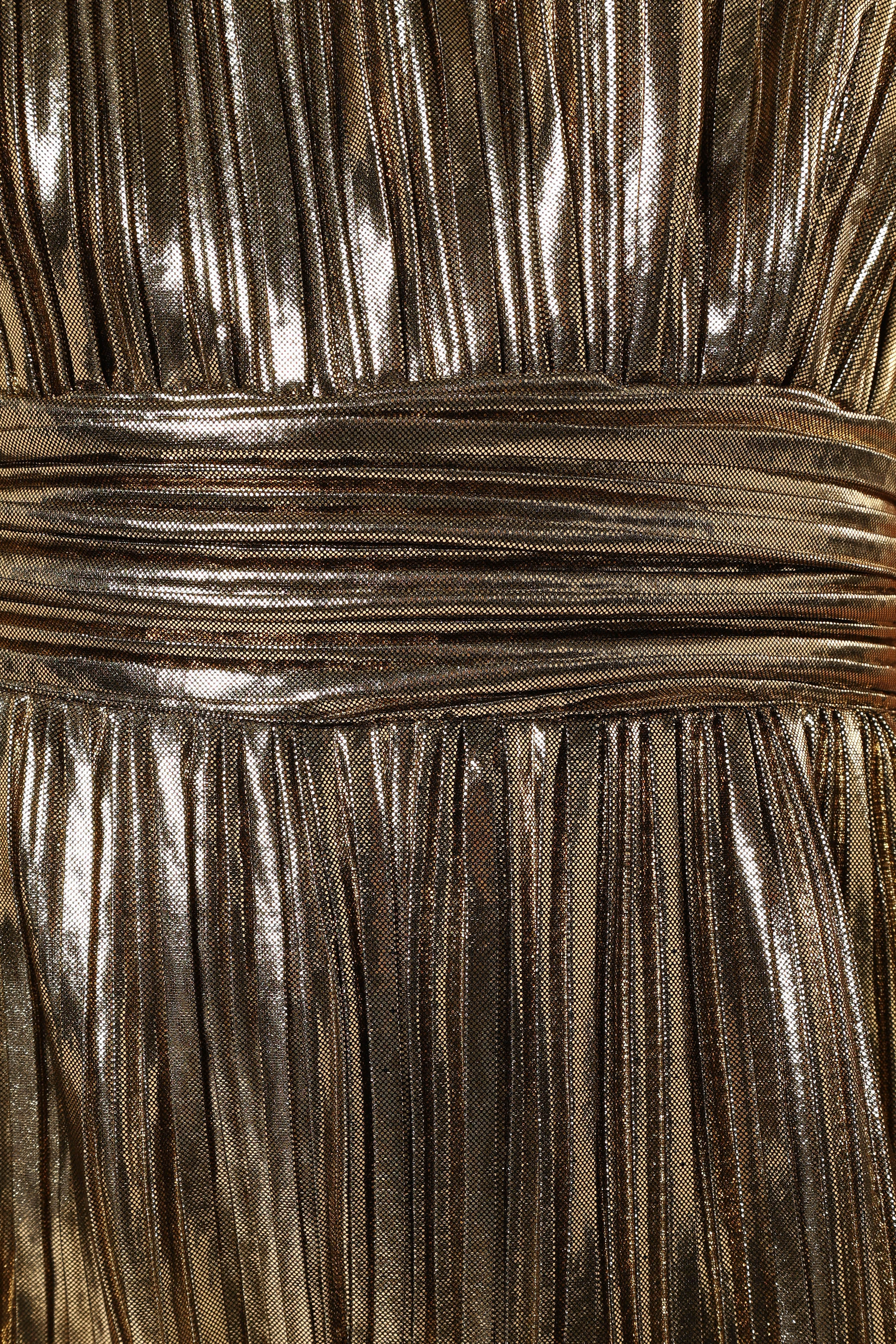 Kerry Pleat Jumpsuit Gold