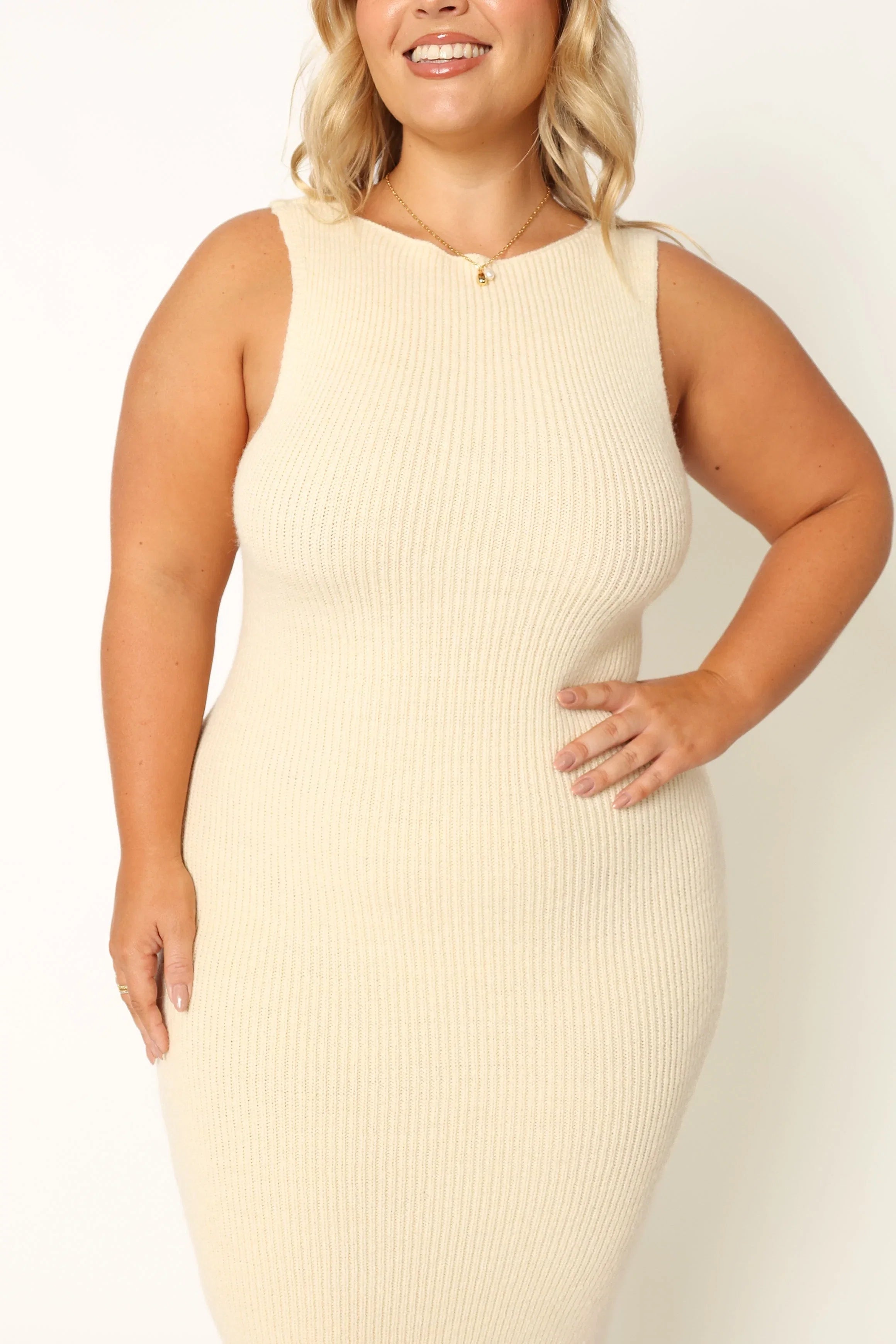 Nita Midi Dress Beige