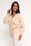 Abbey Ballet Wrap Cardigan Cream