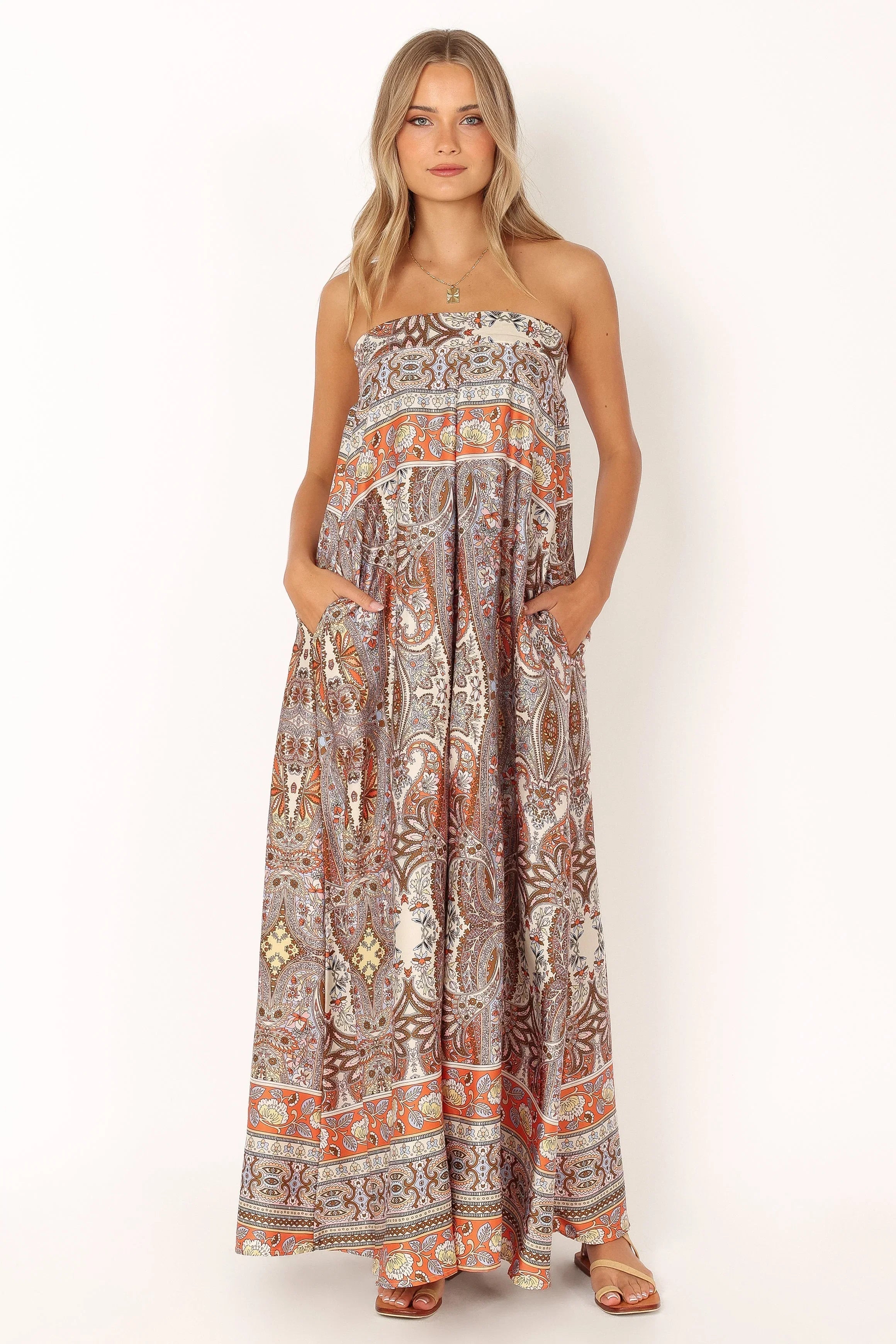 Sarah Strapless Jumpsuit Multi