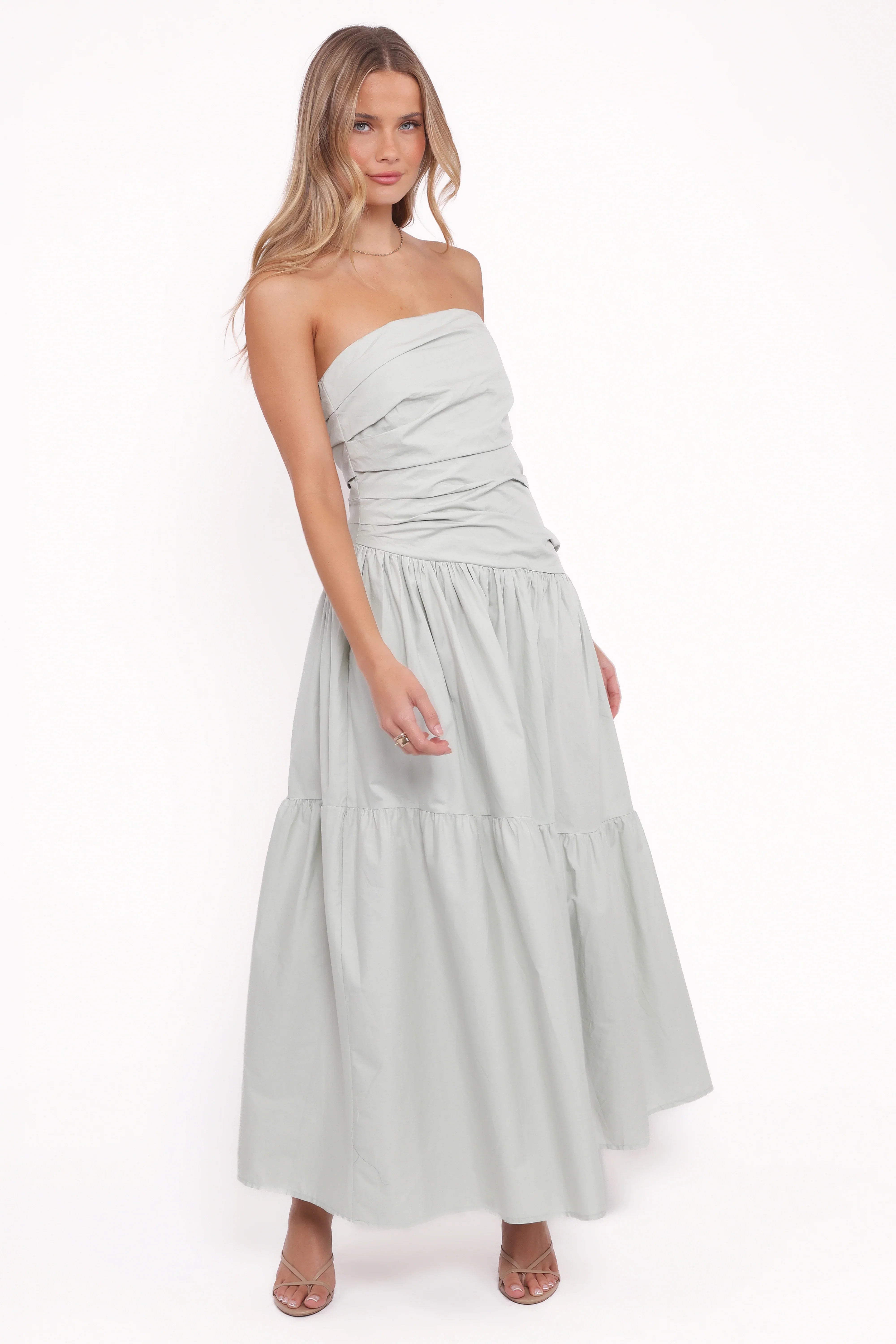 Blanche Strapless Maxi Dress Mint