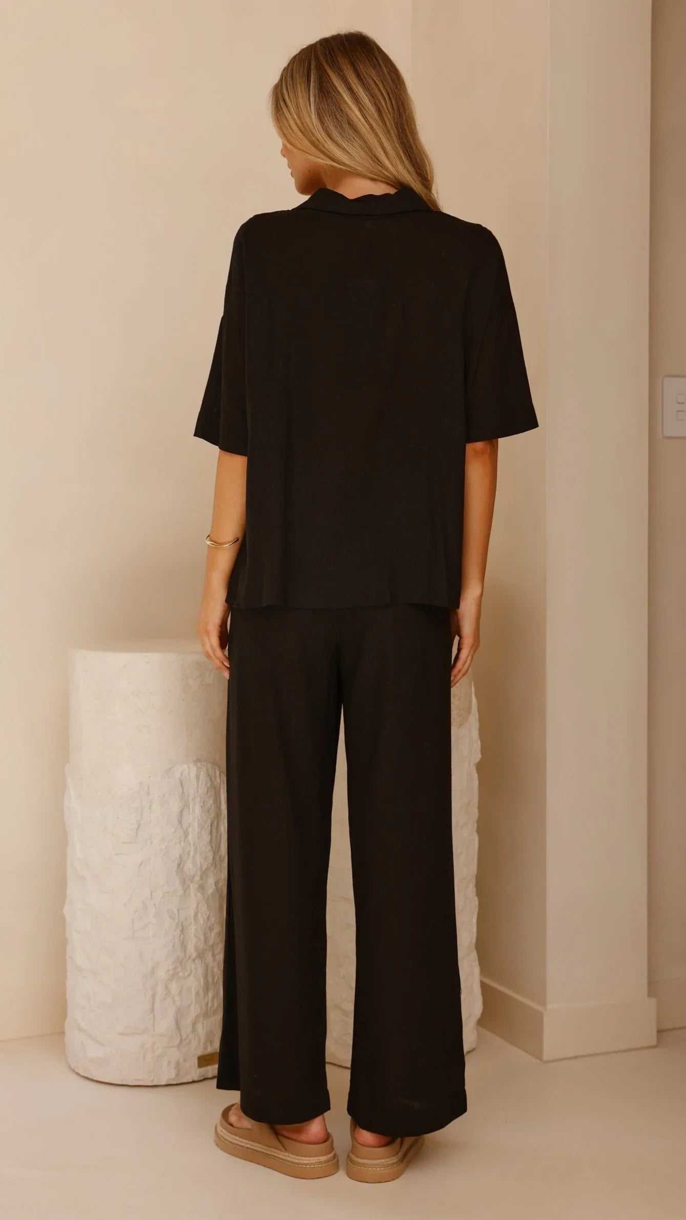 Lexi Linen Pants Black