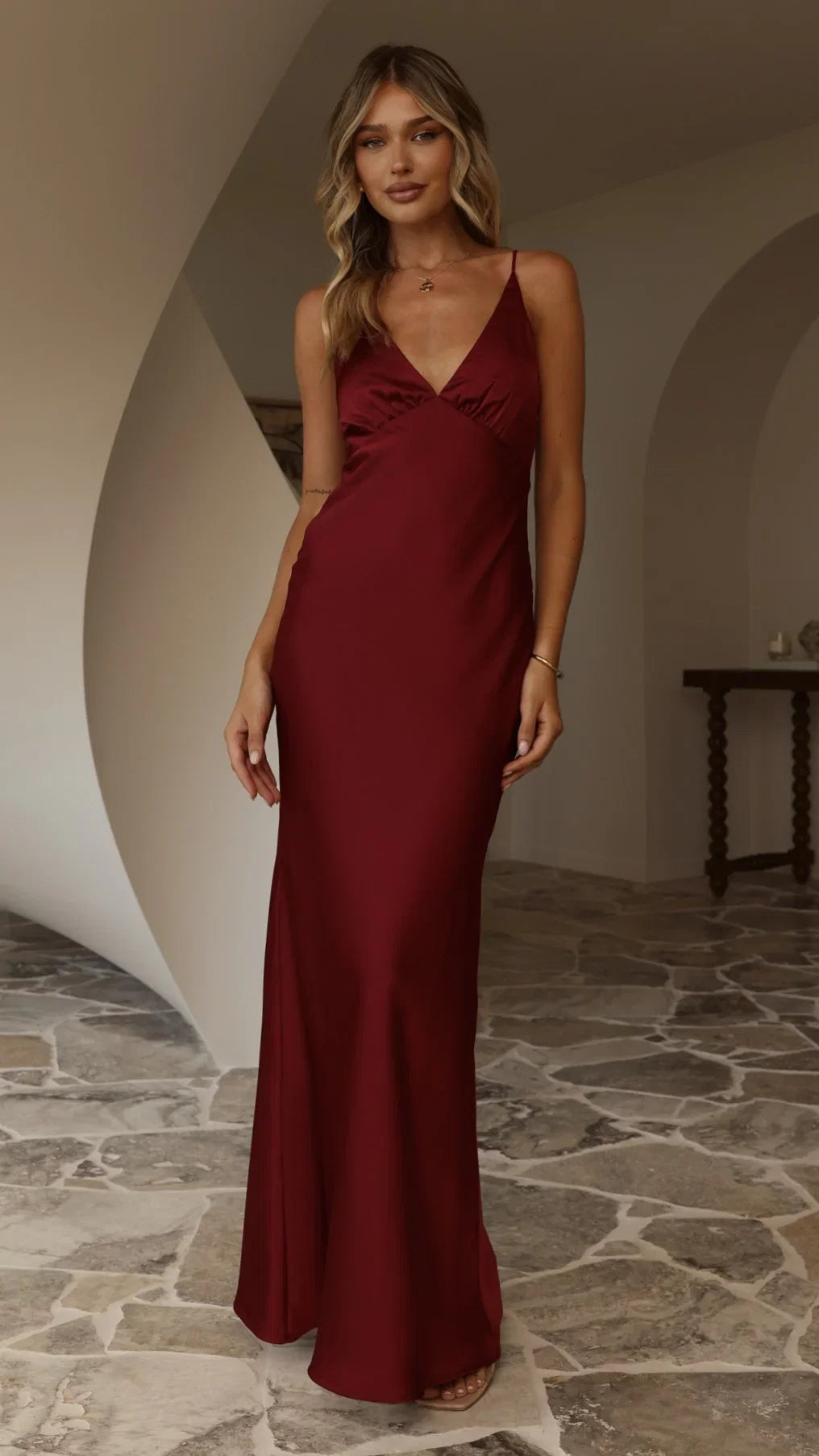 Ziah Maxi Dress Wine