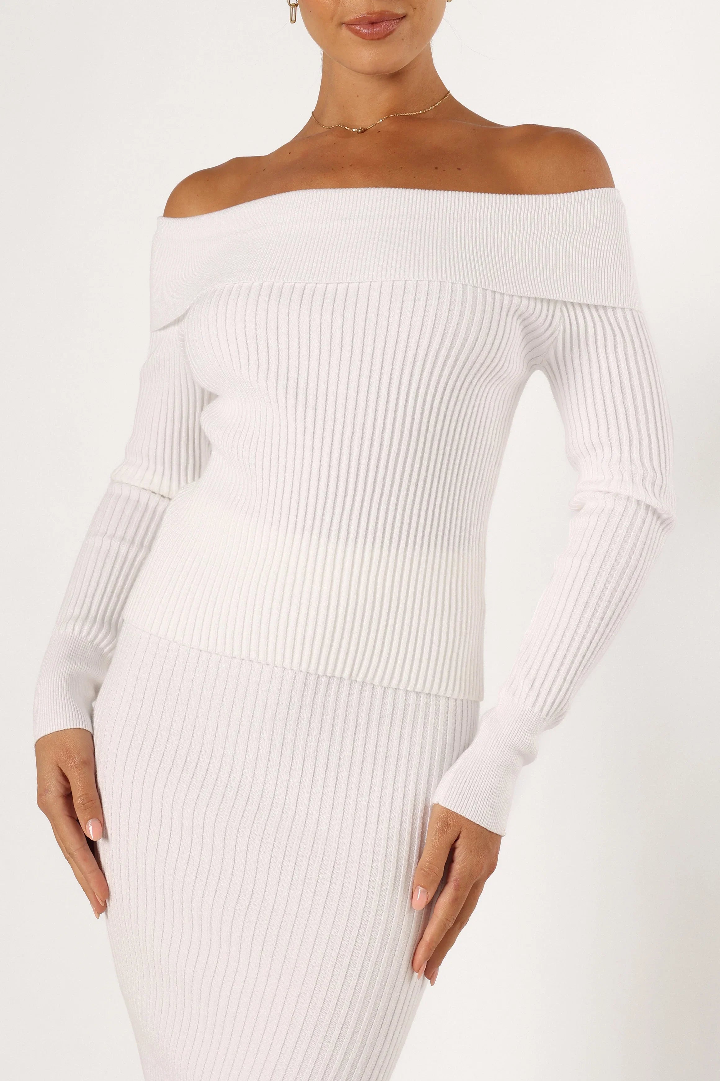 Charlotte Knitted Set White