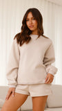 Billy J Crewneck Jumper Beige