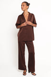 Arryn Short Sleeve Shirt Chocolate Brown