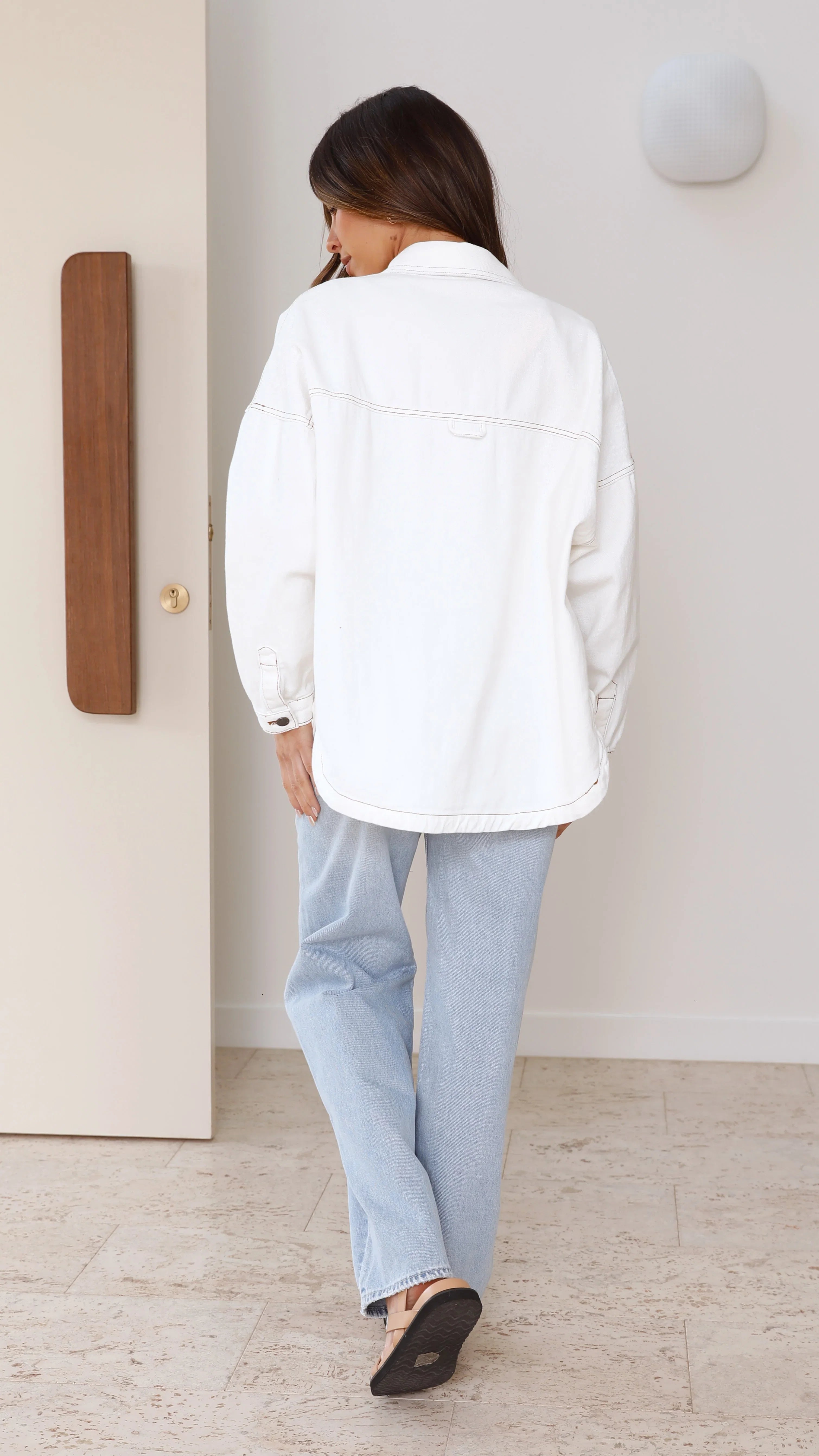 Ensley Denim Jacket White