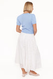 Varia Eyelet Maxi Skirt White