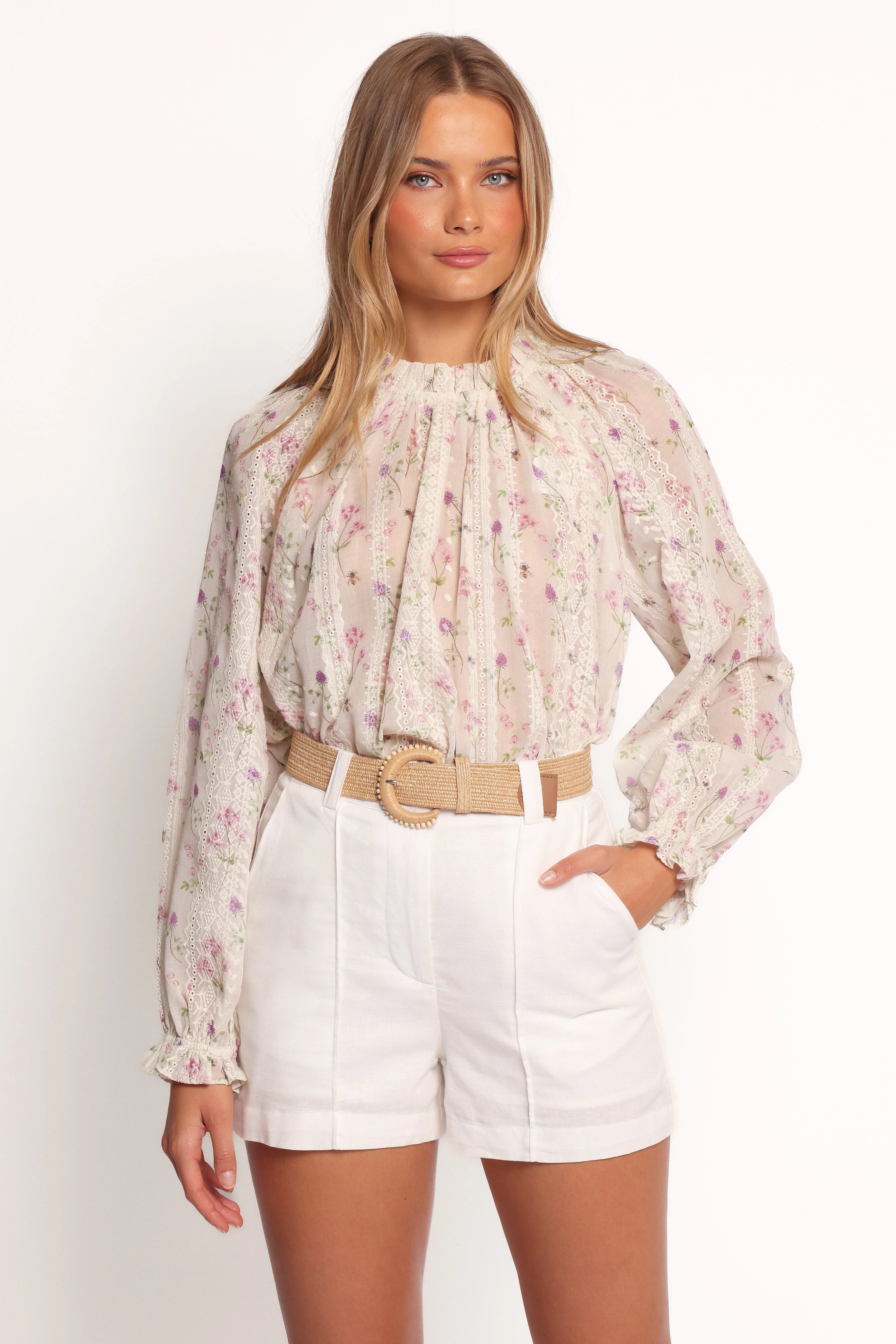 Annie Long Sleeve Top Pink Floral