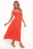 Kinslee Midi Dress Coral