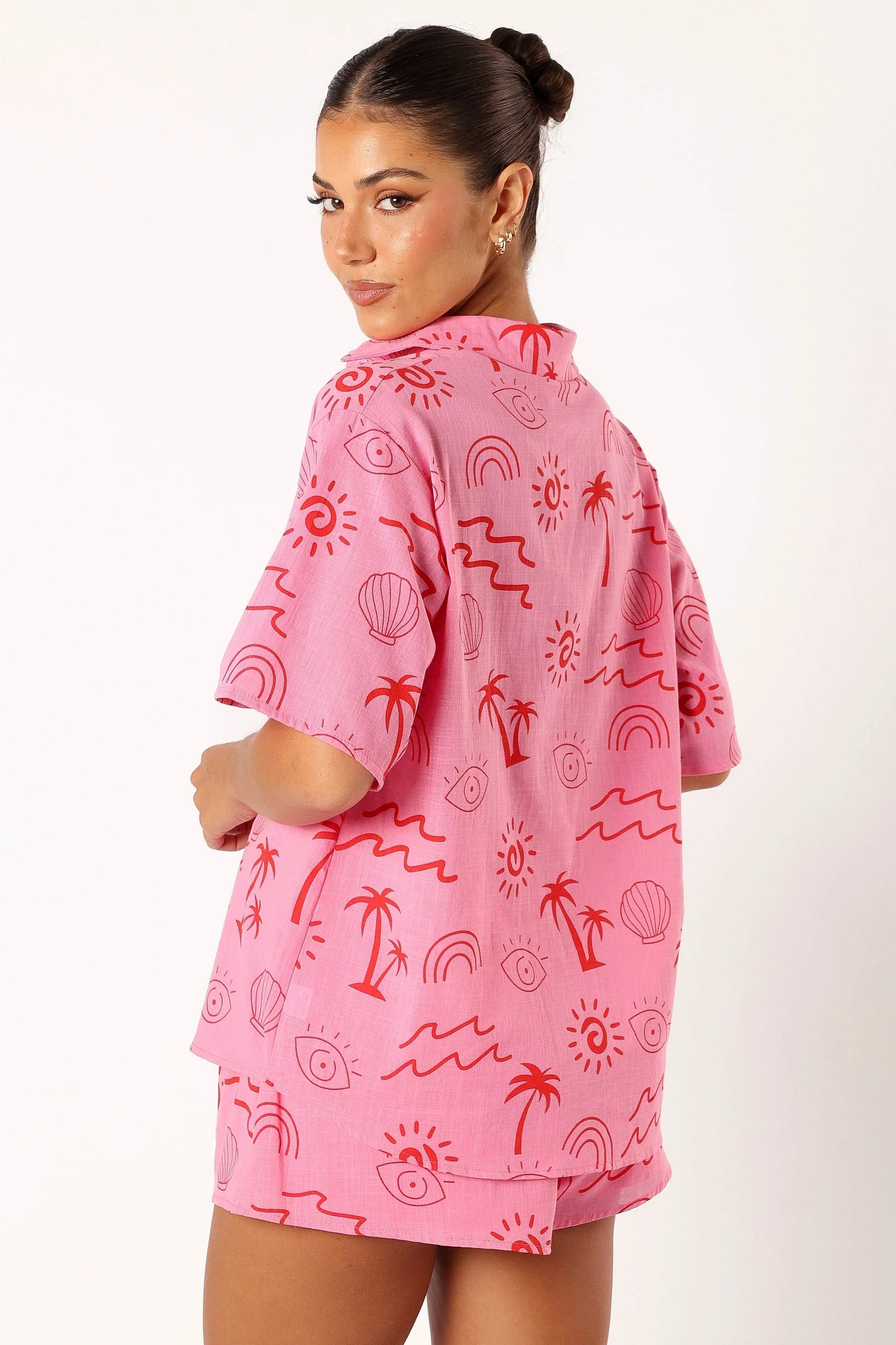 Tally Short Set Pink Red