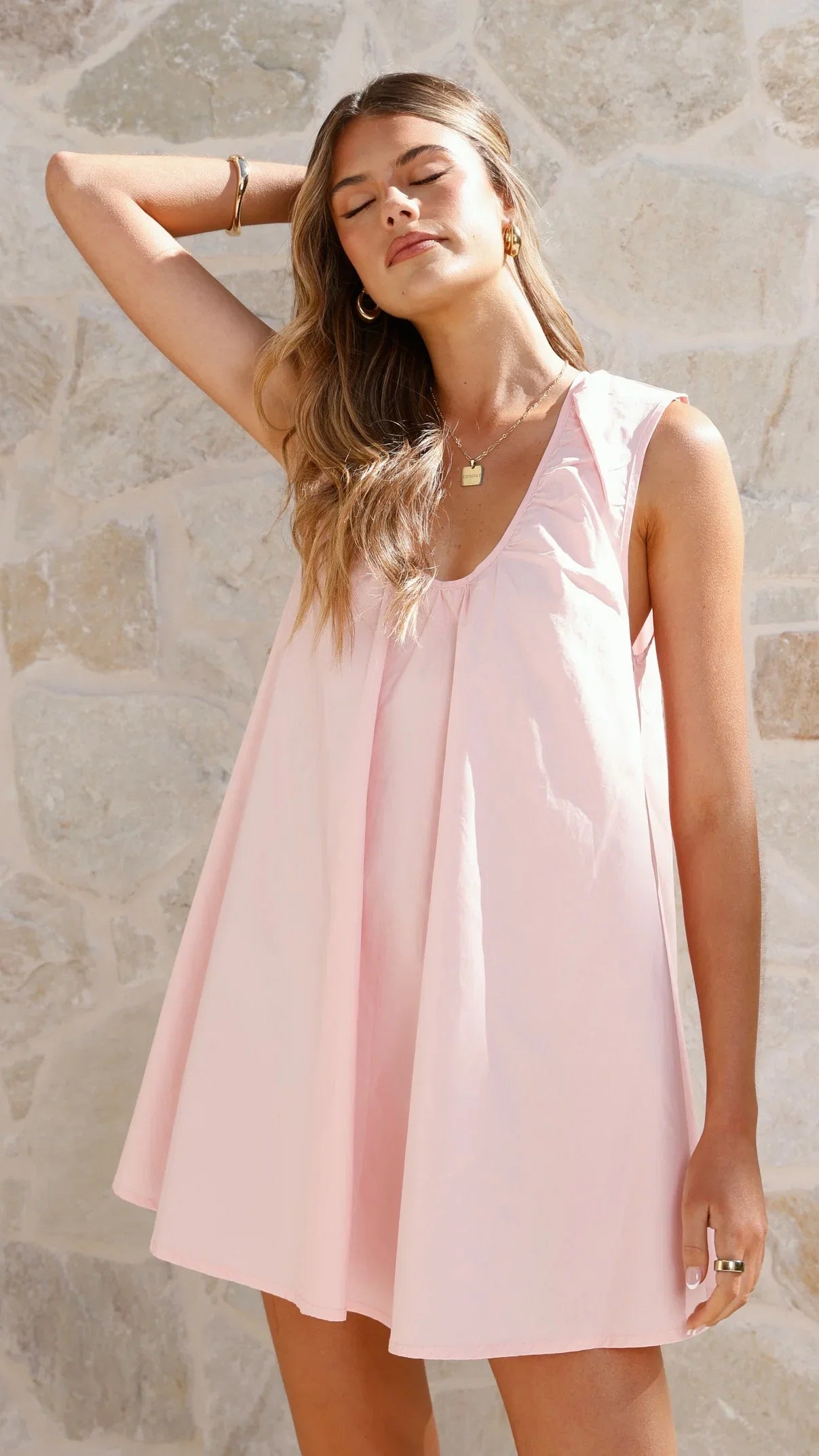 Vanessa Oversized Mini Dress Pink