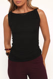 Lainey Twist Knit Top Black