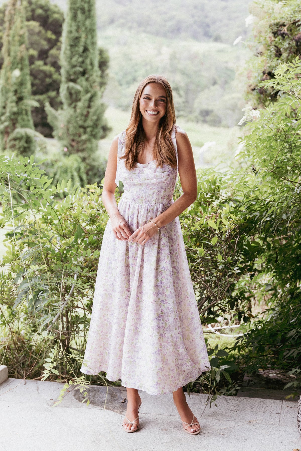 Hayden Maxi Dress Purple Floral