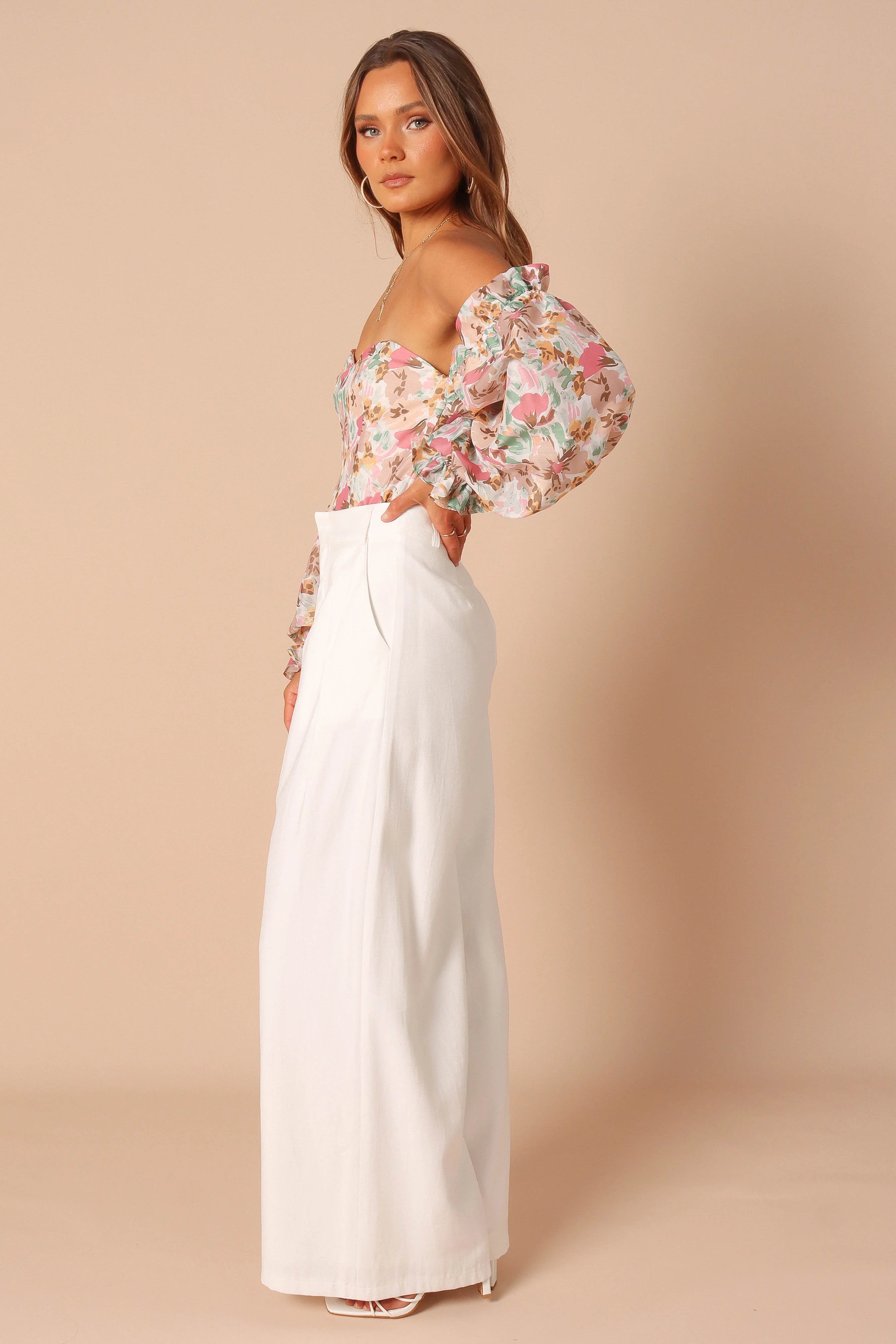 Acantha Bodysuit Beige Floral