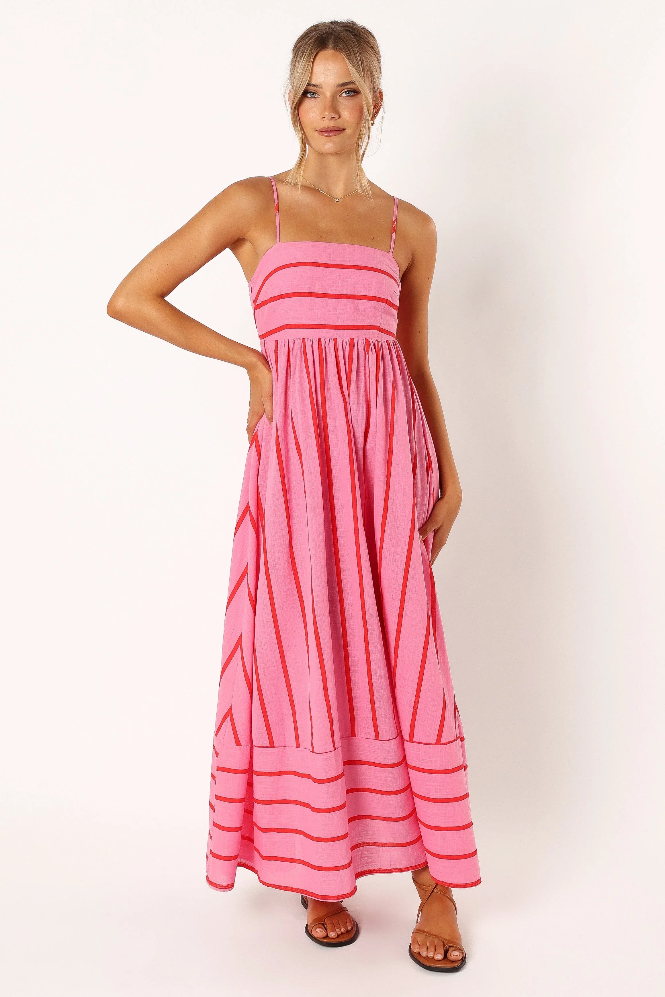Pixie Maxi Dress Pink Red