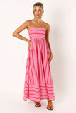 Pixie Maxi Dress Pink Red