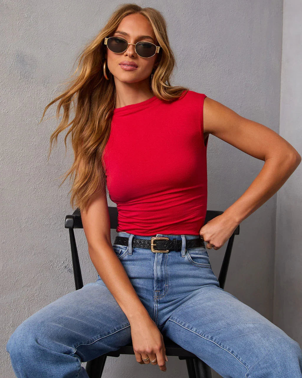Dylan Cropped Mock Neck Top