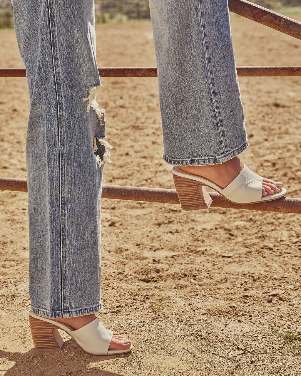 Ameliah Vegan Leather Heel Mules