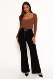 Akopo Long Sleeve Top Cognac