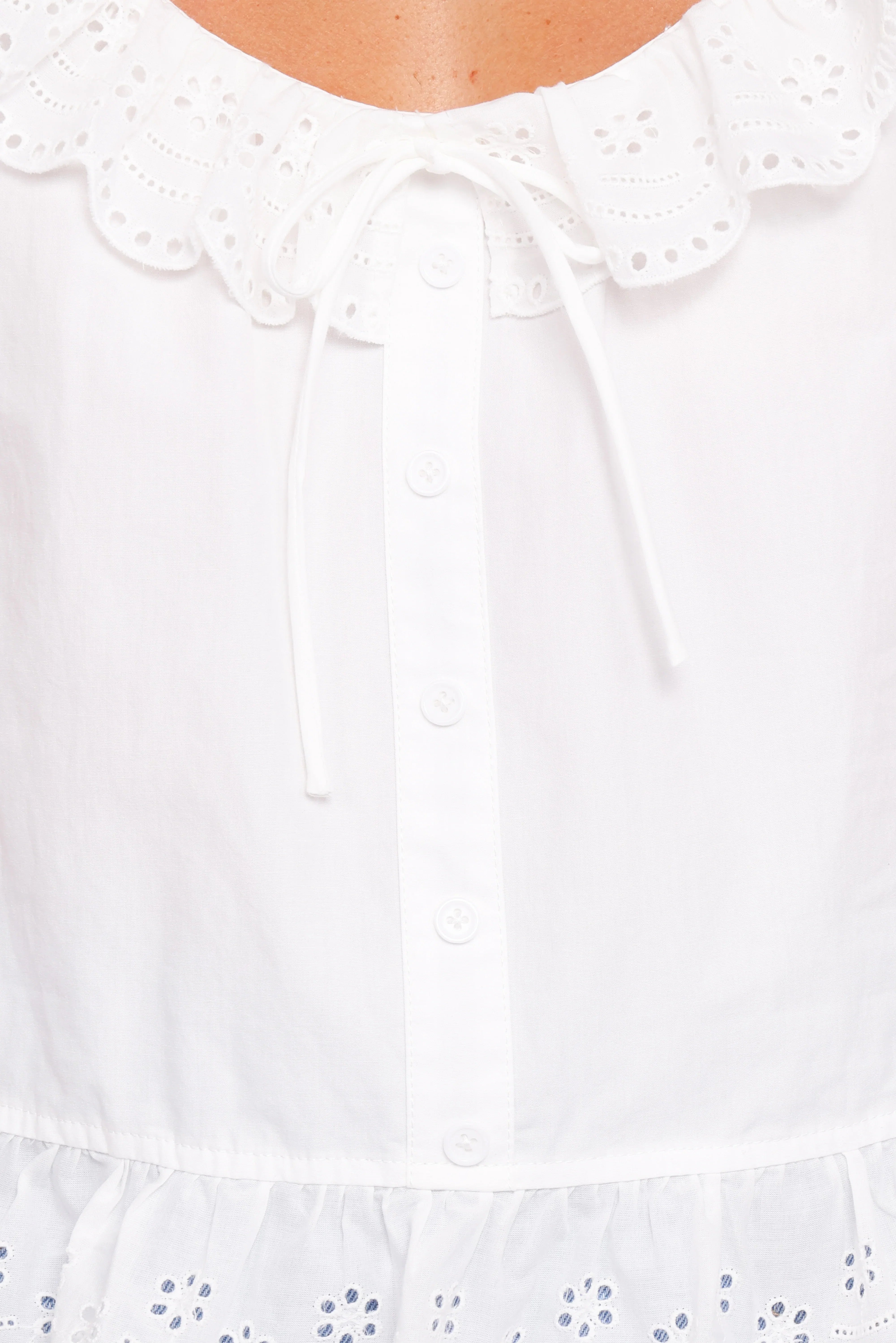 Anouk Button Through Top White