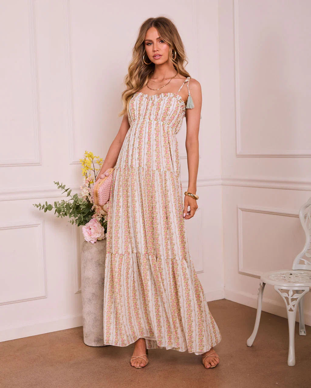 Scenic Views Tiered Floral Maxi Dress