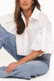 Luneth Button Up Blouse White