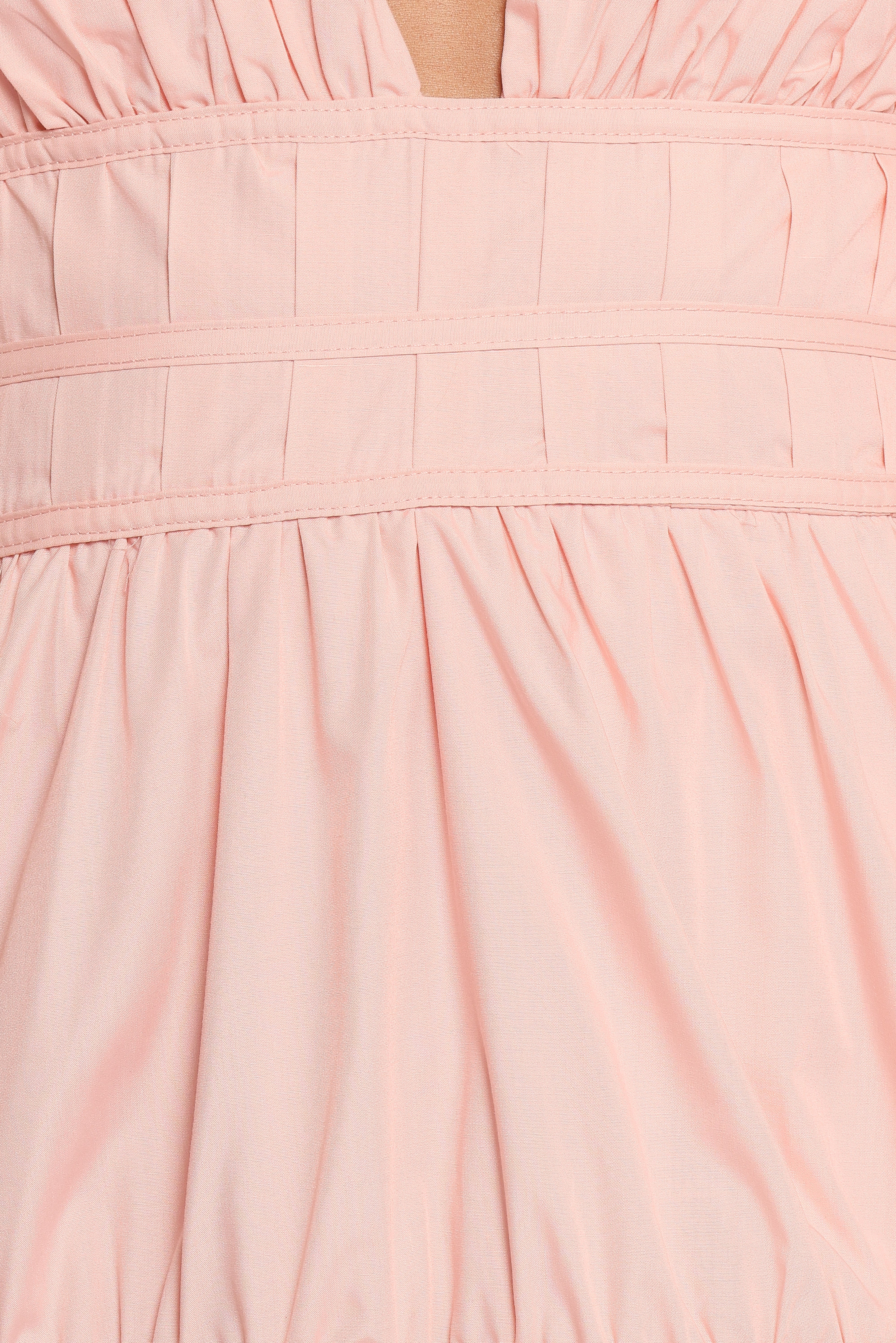 Joedy Puff Sleeve Midi Dress Pale Pink