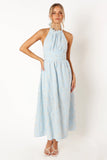 Taila Halterneck Midi Dress Blue Floral
