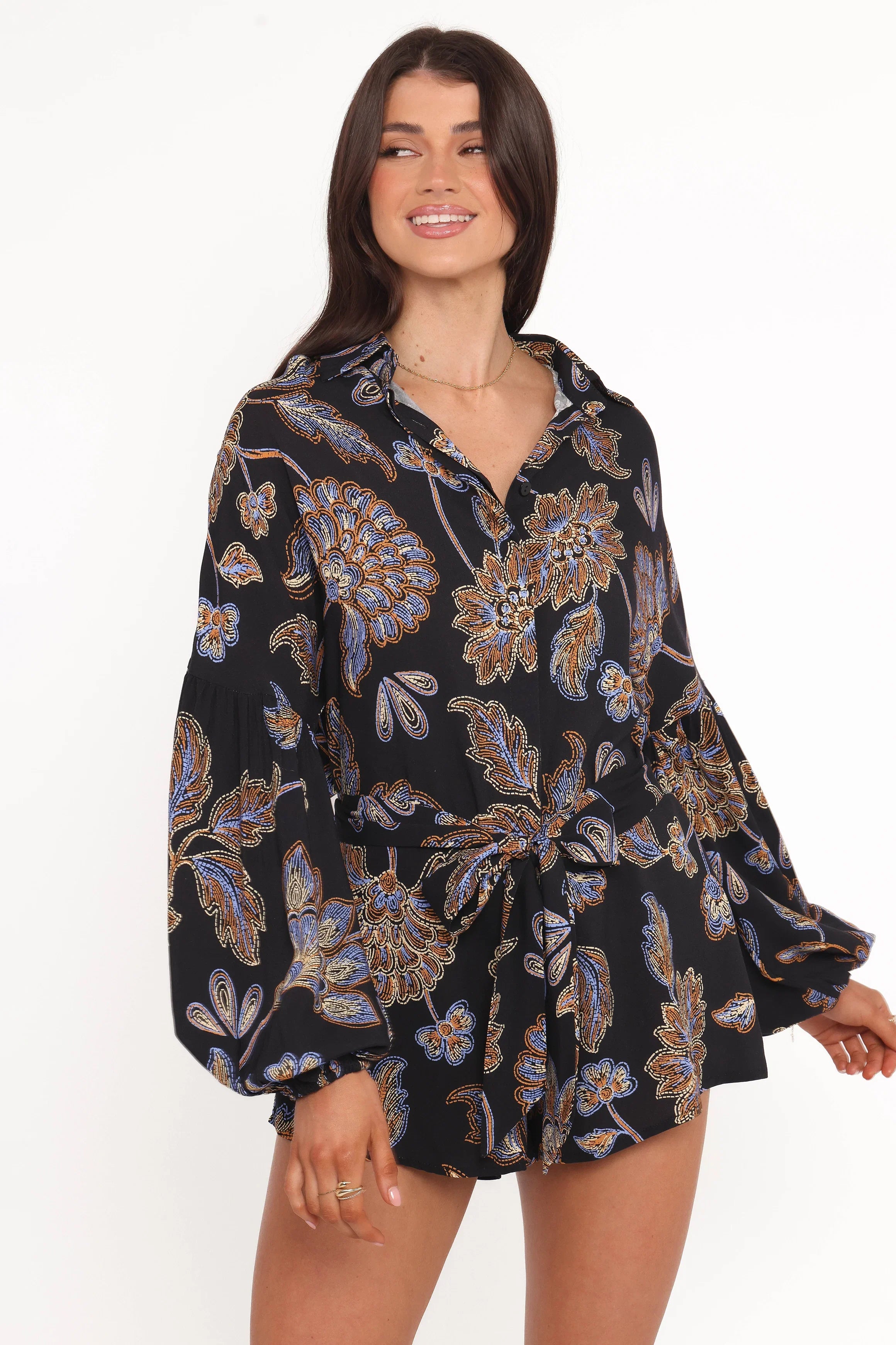 Pali Romper Black Floral