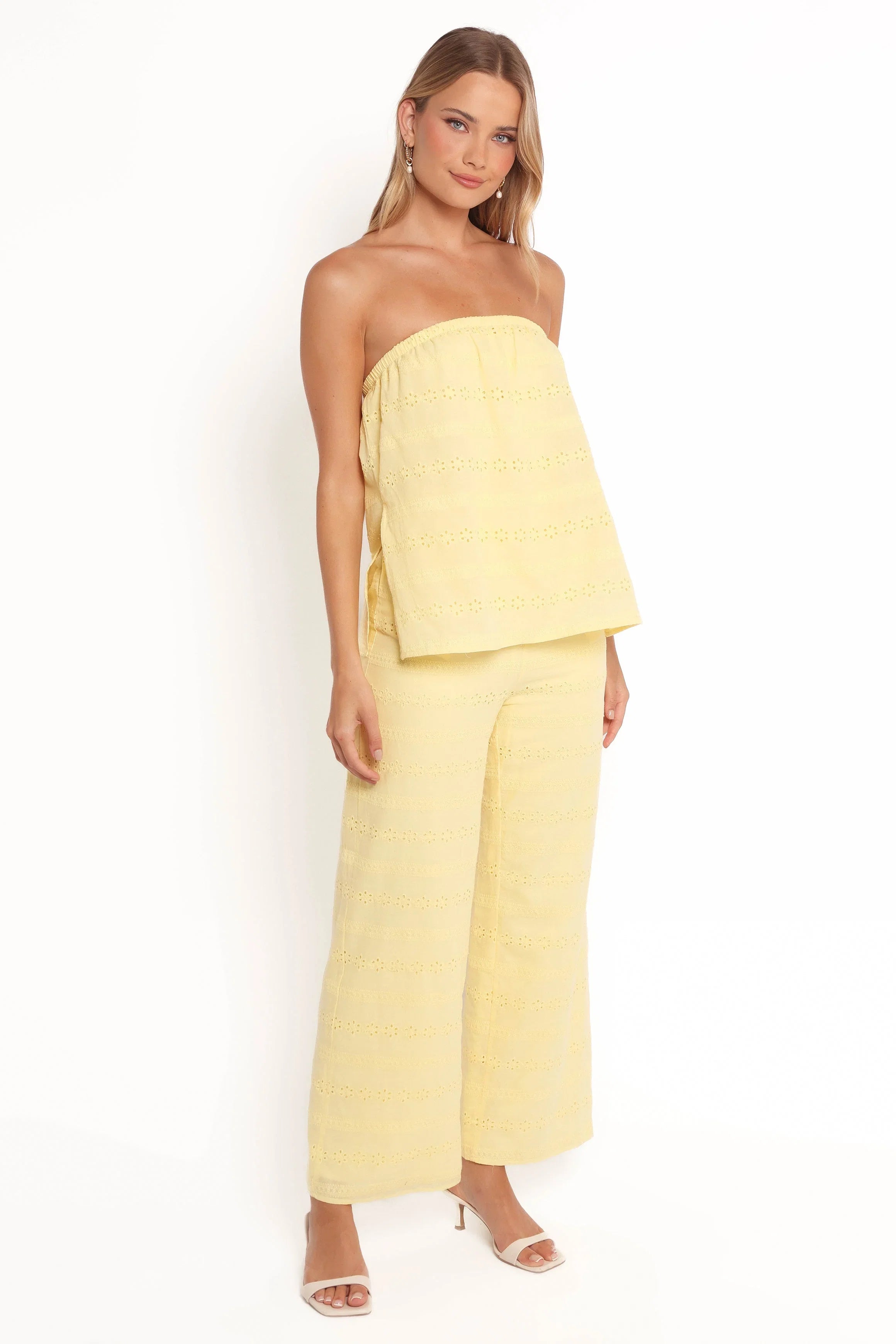 Michele Strapless Jumpsuit Butter Yellow
