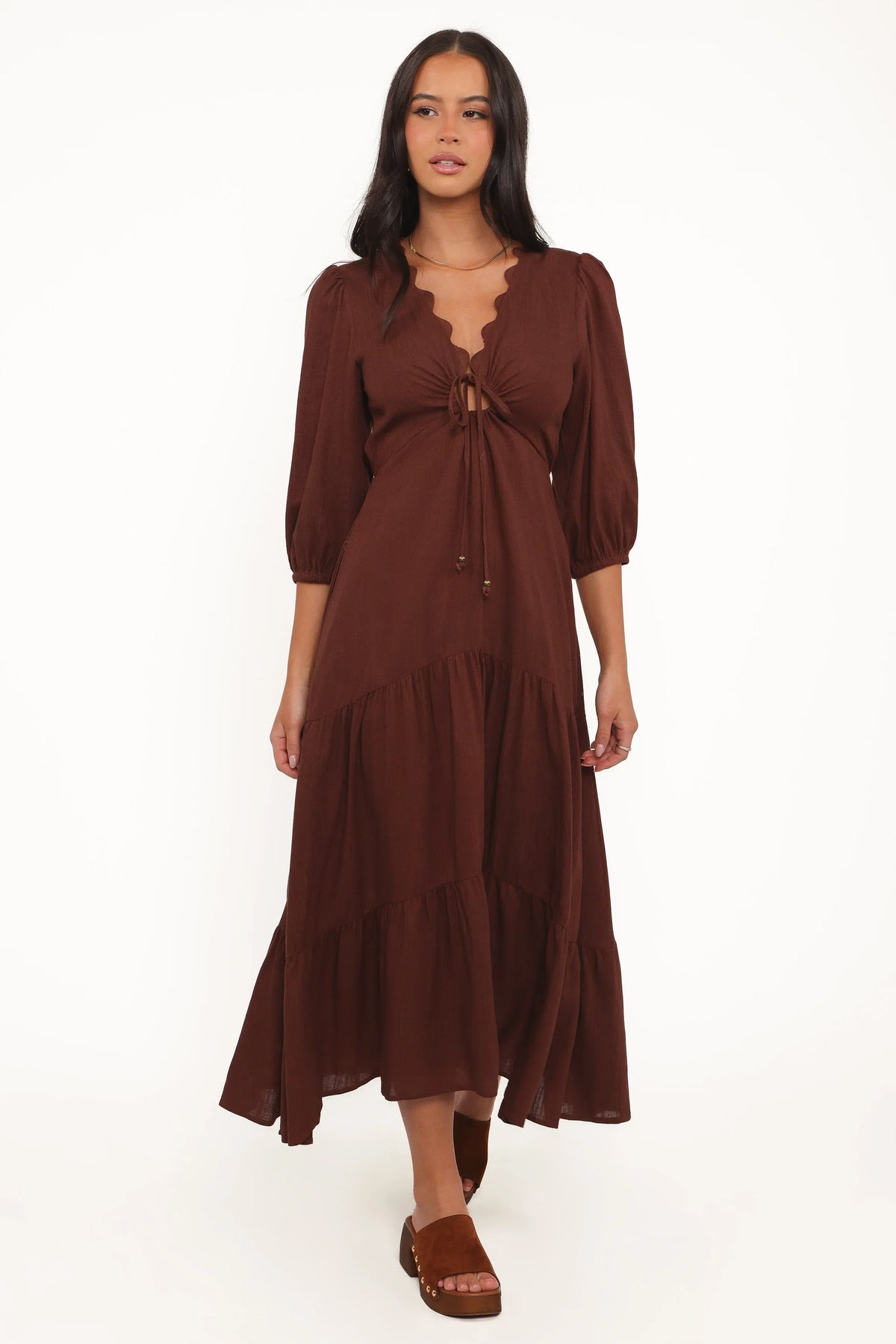 Eleonara Midi Dress Chocolate