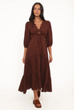 Eleonara Midi Dress Chocolate