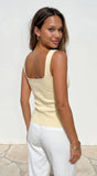 Sireya Button Up Knit Top Yellow