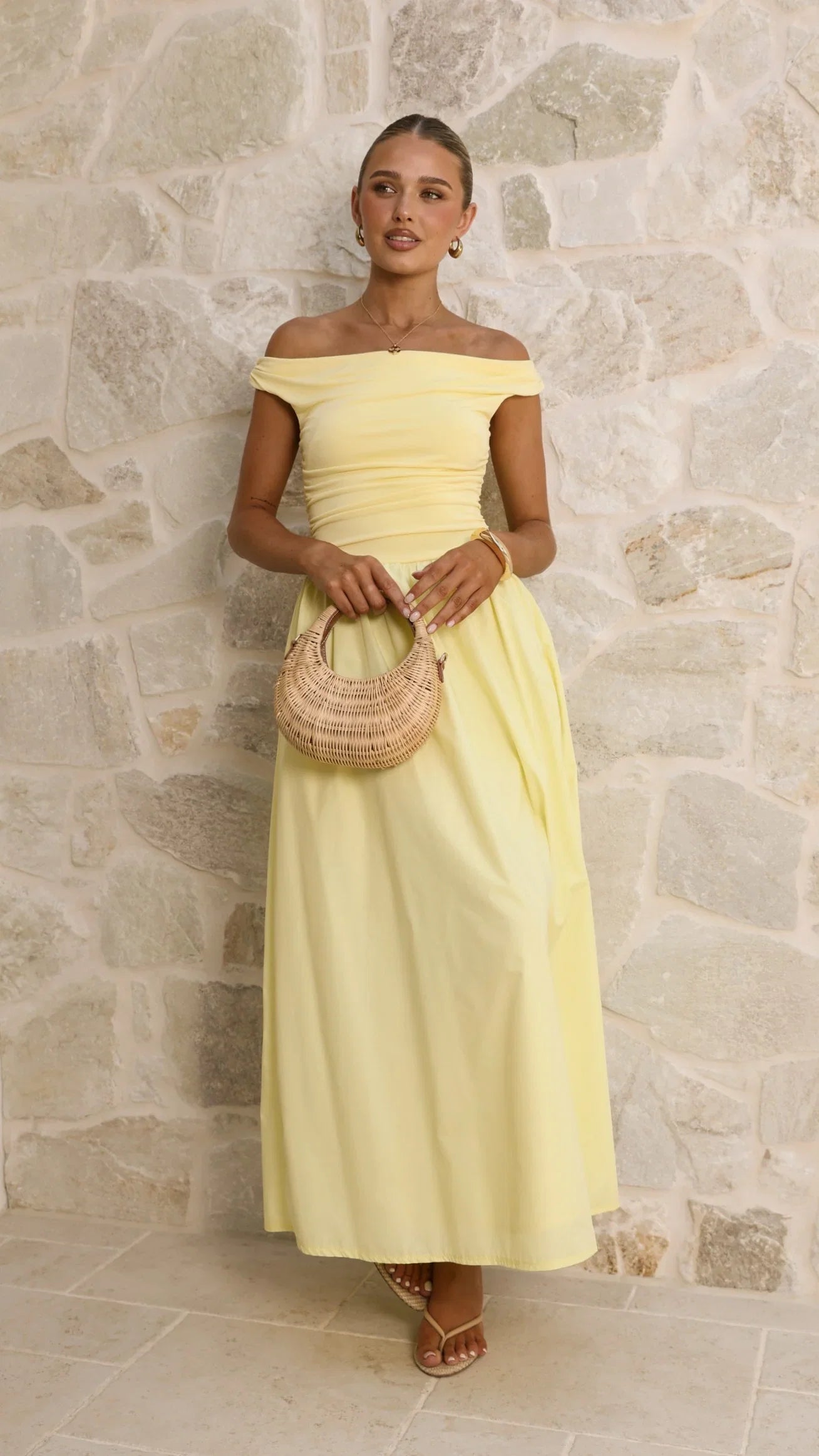 Immy Midi Dress Yellow