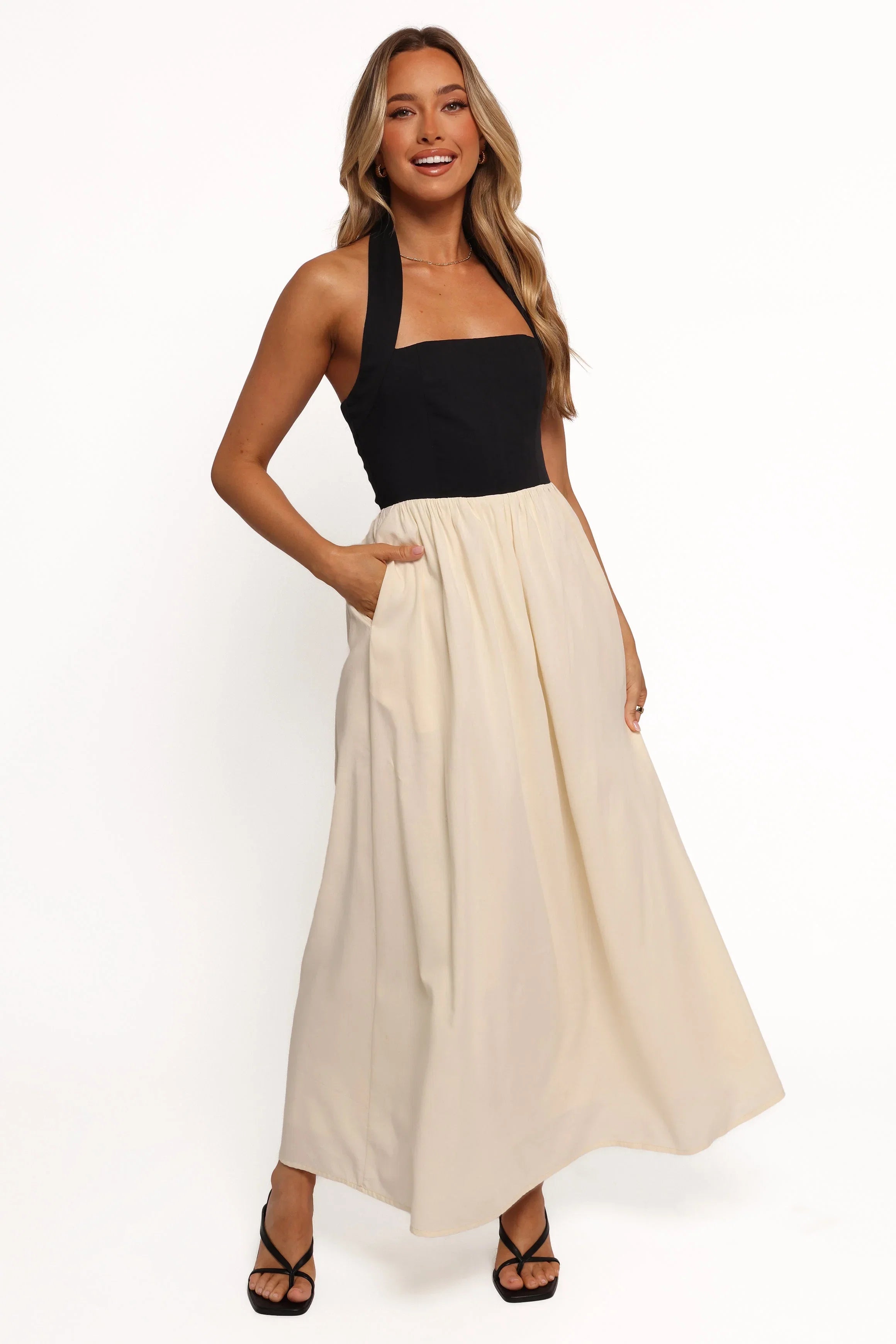 Jayden Maxi Dress Black Cream