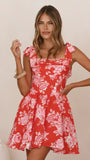 Haisley Mini Dress Red Floral