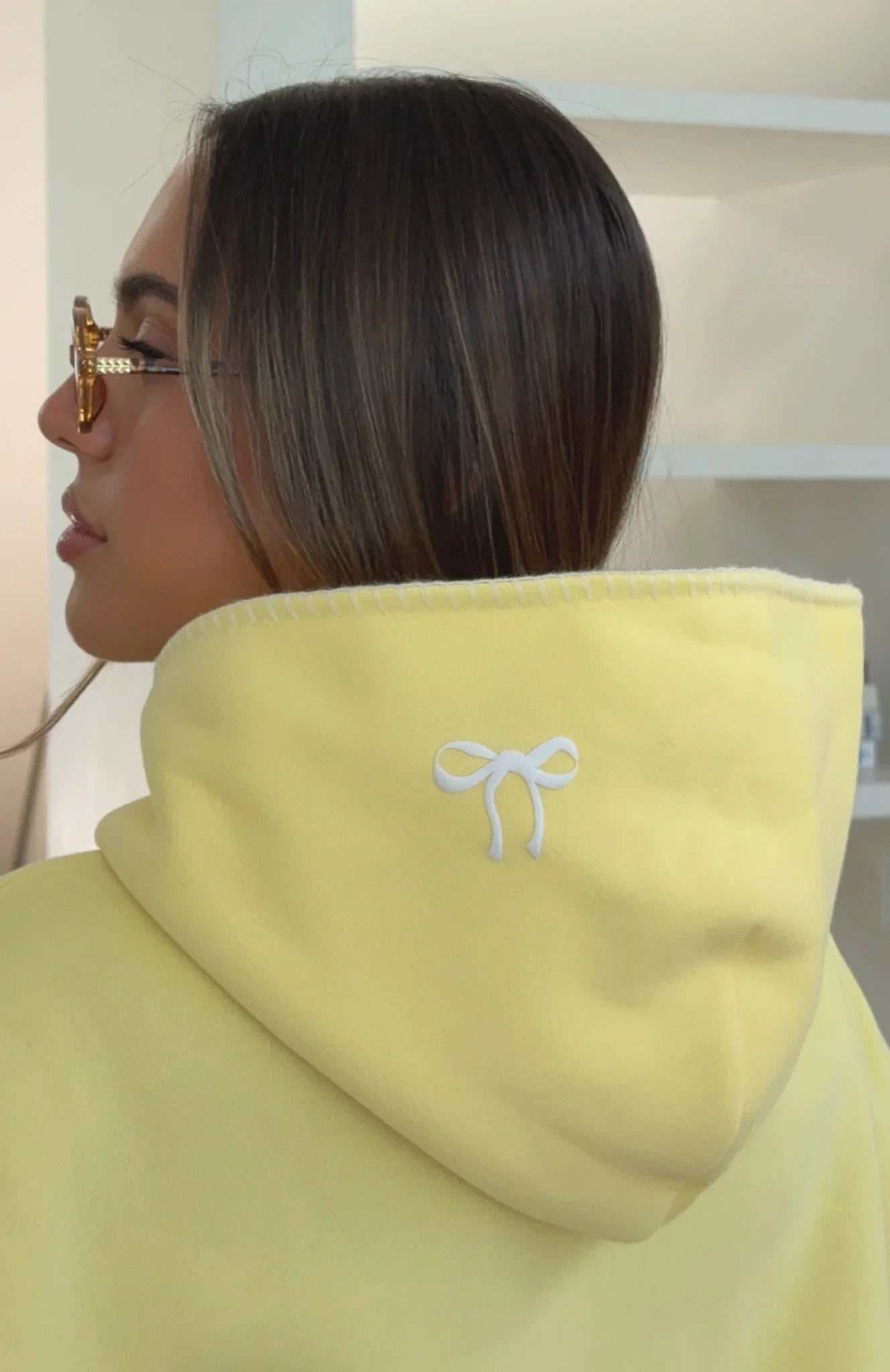 Vol 1 Front Graphic Oversized Hoodie Lemon