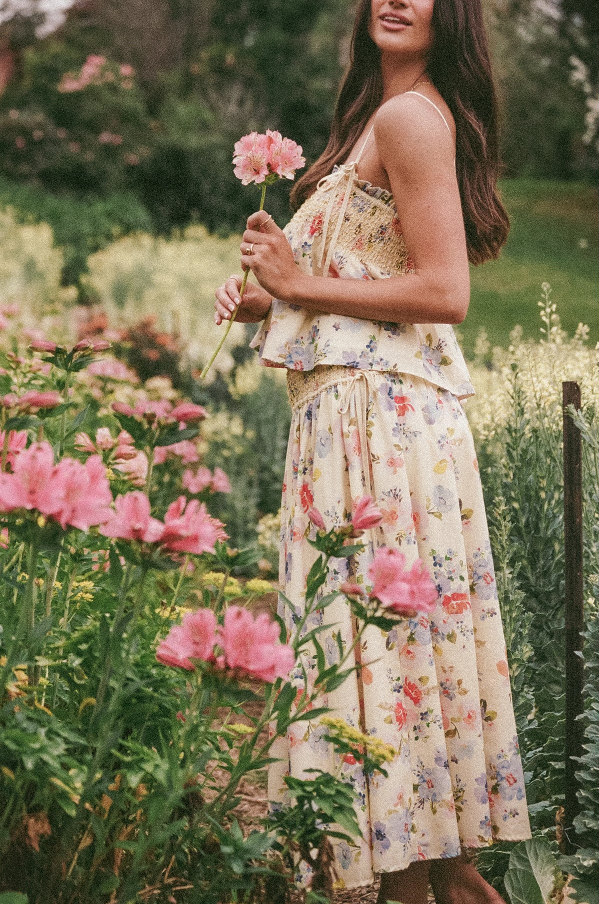 Saskia Maxi Skirt Lemon Floral