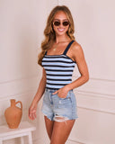 Fresh Mood Striped Knit Tank Top