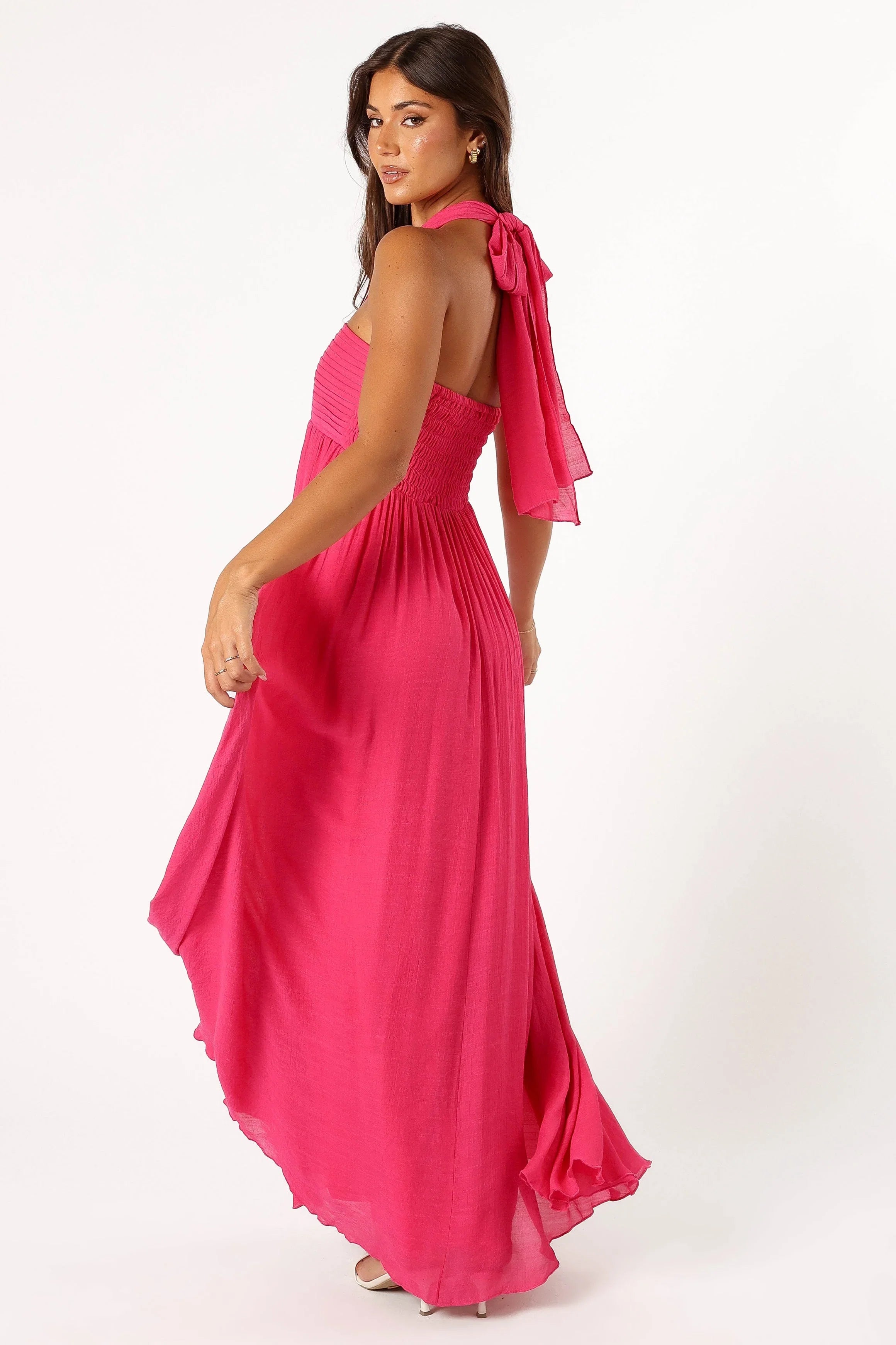 Everdeen Halterneck Maxi Dress Fuchsia