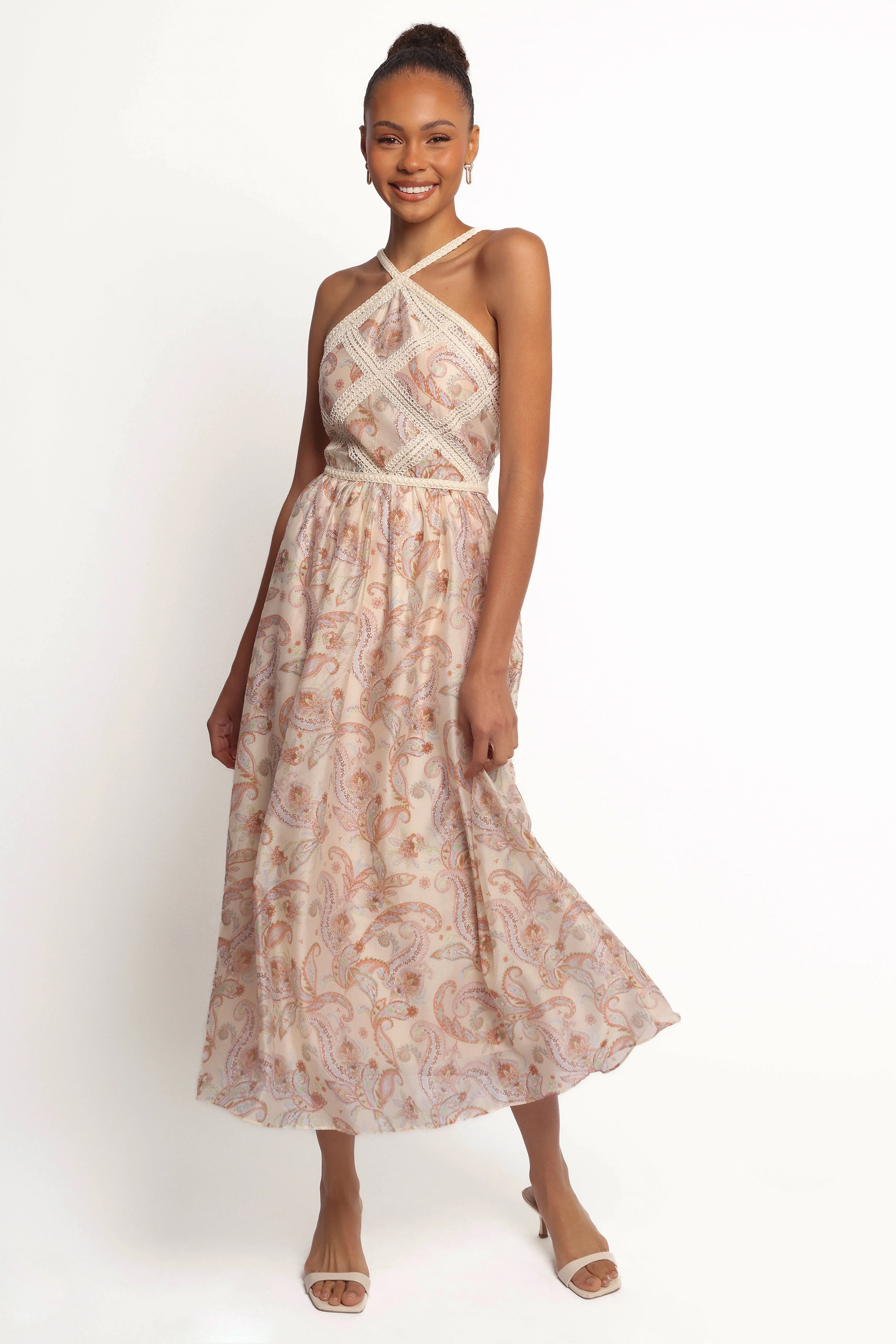 Ximena Midi Dress Cream Multi