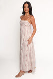 Amaris Maxi Dress Ivory Mauve Floral
