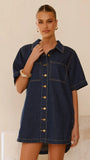 Rayna Denim Mini Dress Indigo
