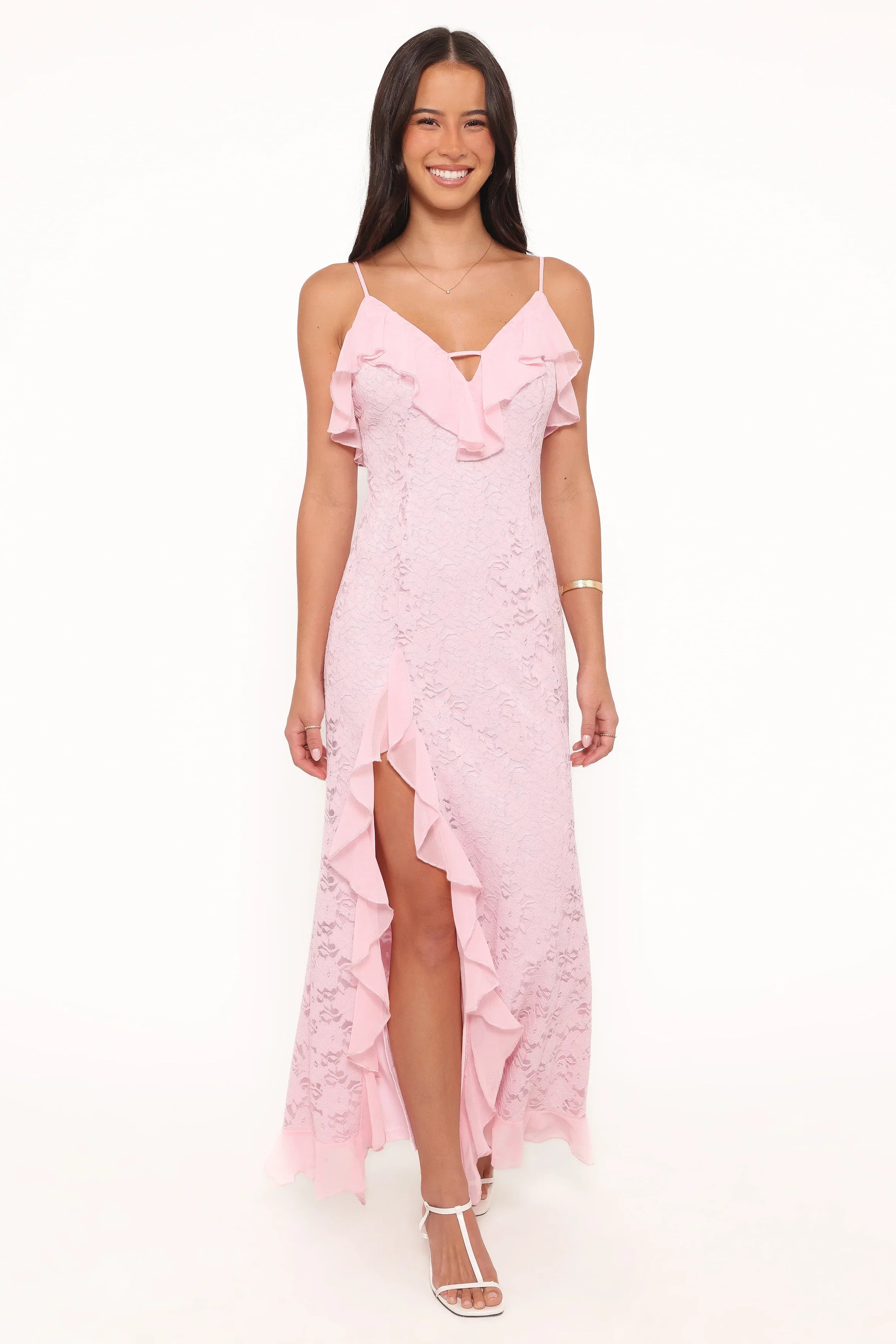 Jamielee Lace Maxi Dress Pink