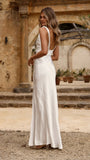 Iris Asymmetrical Maxi Dress Ivory